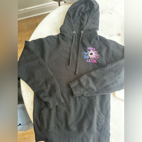 Anti Social Social Club Shattered Glass Black Pullover Hoodie size S - Picture 3 of 9
